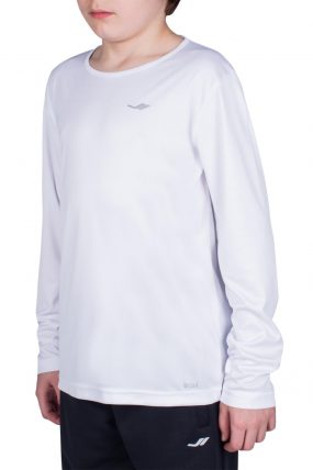 تی شرت آستین بلند ورزشی پسرانه سفید لسکن