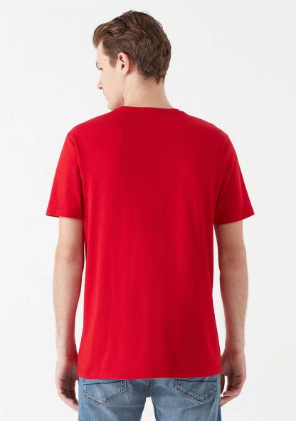 تی شرت نخی قرمز مردانه ماوی