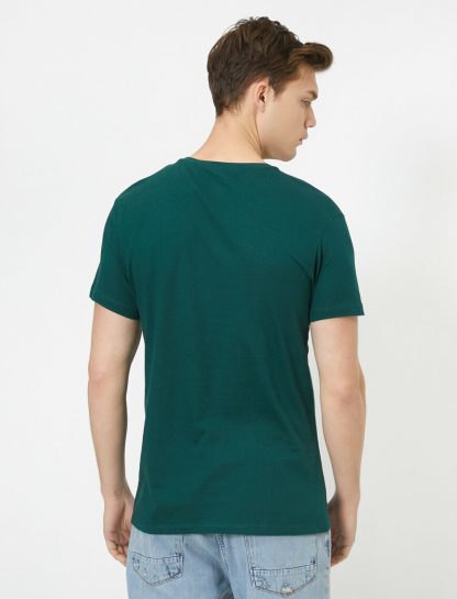 تی شرت نخی جذب مردانه سبز