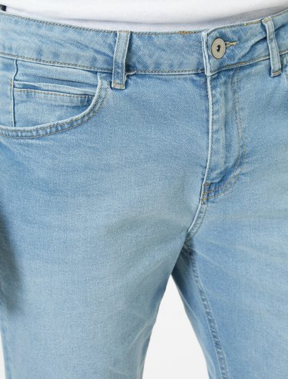 شلوارک جین جیب دار آبی مردانه