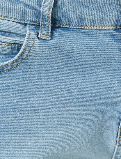 شلوارک جین جیب دار آبی مردانه