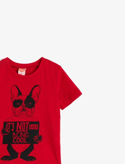 تی شرت طرحدار قرمز نوزادی پسرانه