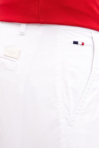 شلوارک کتان جیب دار سفید مردانه