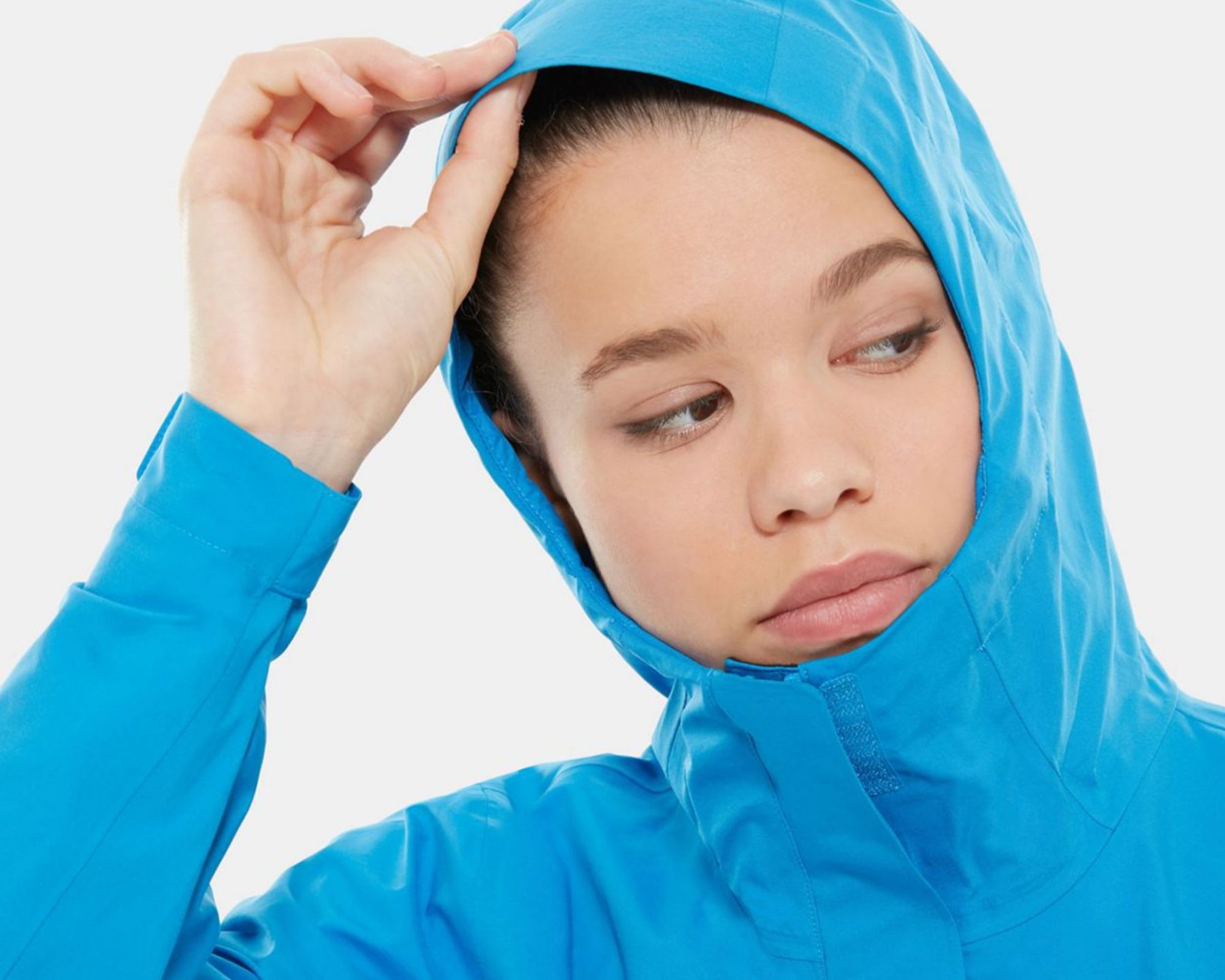 بارانی کوتاه کلاه دار ورزشی زنانه Dryzzle Ftrlight آبی