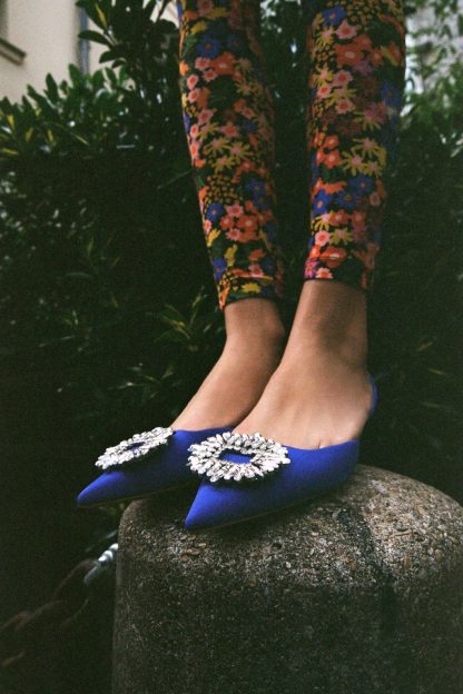 کفش پاشنه بلند زنانه آبی زارا zara