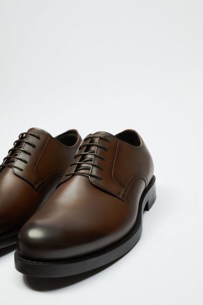 کفش رسمی مردانه قهوه ای زارا zara