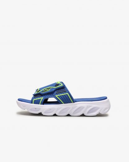 کفش کتانی چراغ دار پسرانه آبی اسکچرز skechers