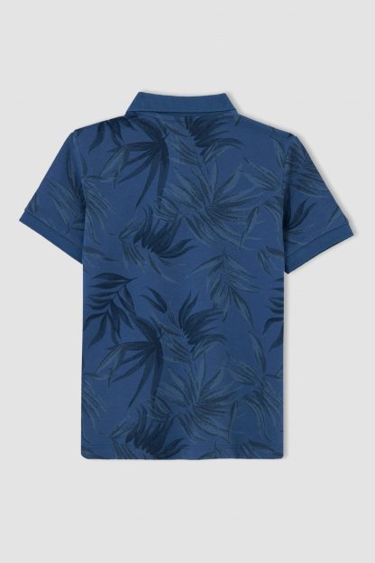 تی شرت آستین بلند پسرانه آبی دفاکتو defacto