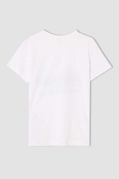 تی شرت آستین بلند پسرانه سفید دفاکتو defacto