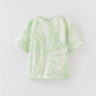 تی شرت پسرانه سبز زارا zara