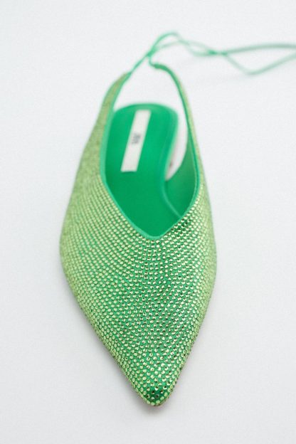 کفش تخت زنانه سبز زارا zara