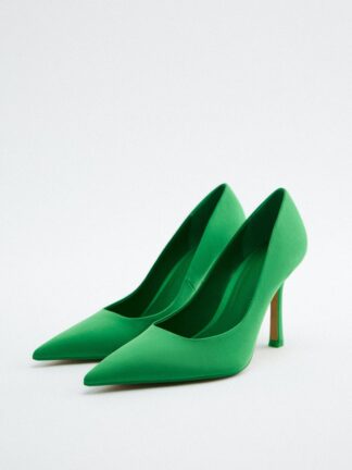 کفش پاشنه بلند زنانه سبز زارا
