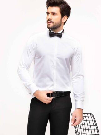 پیراهن رسمی مردانه سفید کاشارل