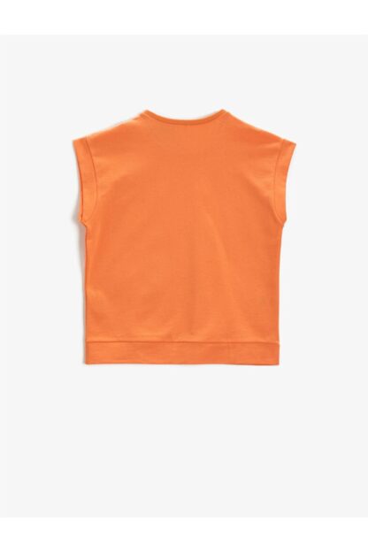 تی شرت دخترانه نارنجی koton