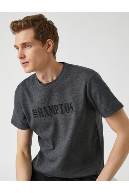 تی شرت آستین کوتاه مردانه خاکستری koton