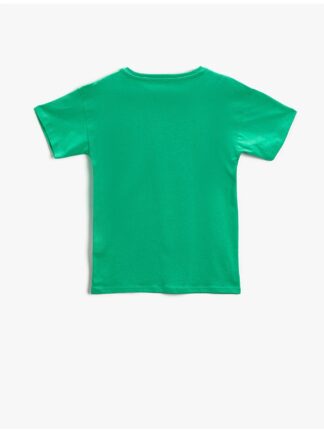 تی شرت پسرانه سبز koton