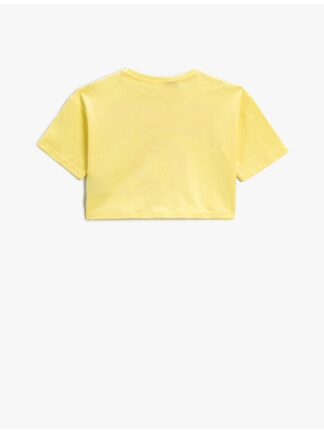 تی شرت دخترانه زرد koton