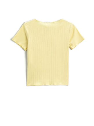 تی شرت دخترانه زرد koton