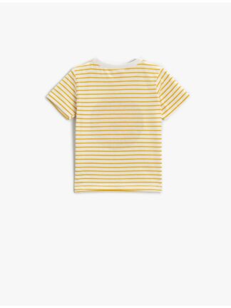 تی شرت نوزاد پسرانه زرد koton