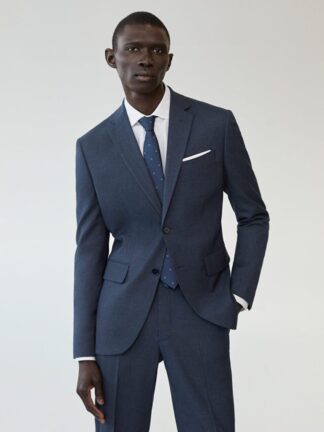 کت رسمی آبی مردانه منگو