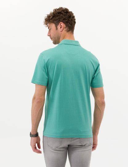 تی شرت مردانه آستین کوتاه یقه پولو ساده سبز پیرکاردین