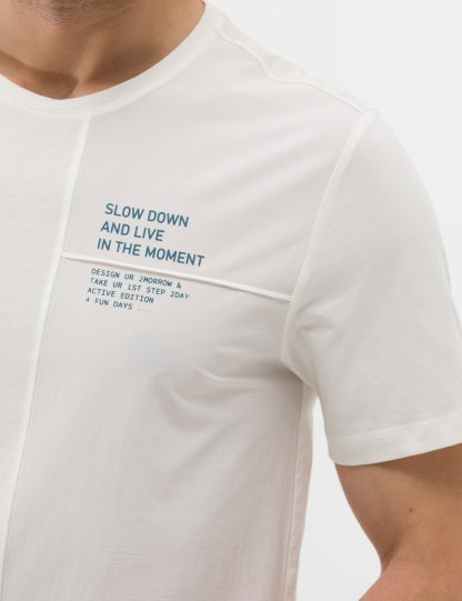 تی شرت مردانه آستین کوتاه یقه گرد مدل جذب بژ پیرکاردین