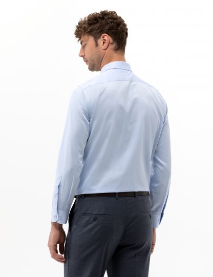 پیراهن آستین بلند مردانه معمولی آبی روشن پیرکاردین