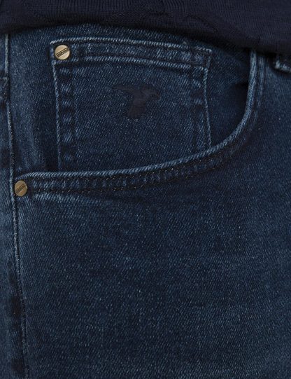 شلوار جین راسته مردانه معمولی آبی تیره کاشارل
