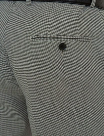 شلوار پارچه ای مردانه طرحدار ویسکوز سیاه کاشارل