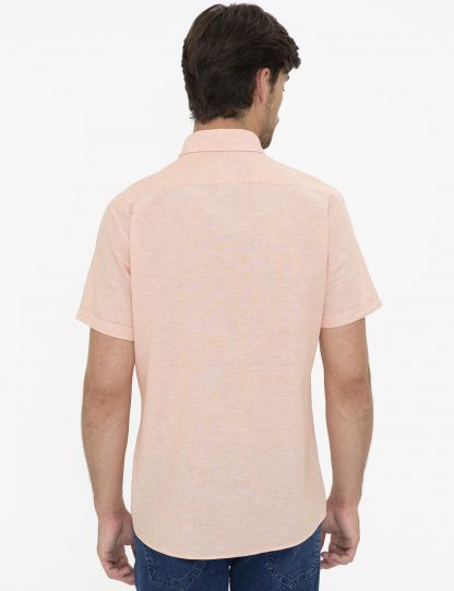 پیراهن آستین کوتاه مردانه جذب نارنجی کاشارل