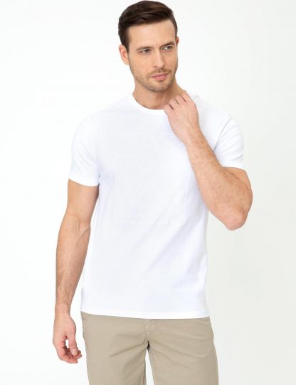 تی شرت مردانه ساده سفید کاشارل