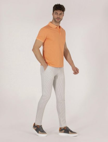 شلوار کتان و پارچه ای مردانه طرحدار جیبدار مدل جذب خاکستری پیرکاردین