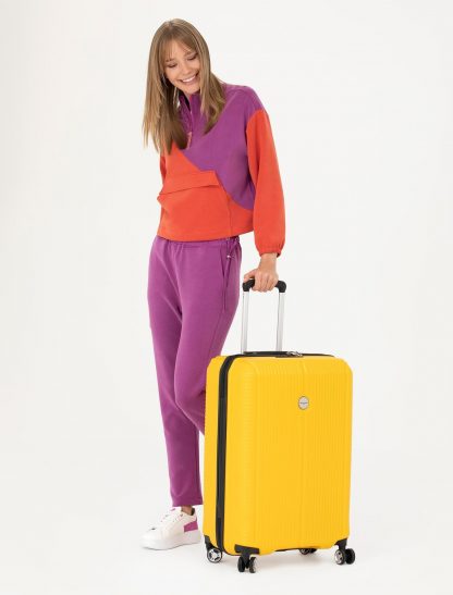 ساک و چمدان مسافرتی زنانه زرد پیرکاردین