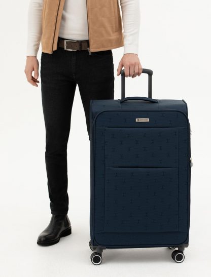 ساک و چمدان مسافرتی مردانه سرمه ای پیرکاردین