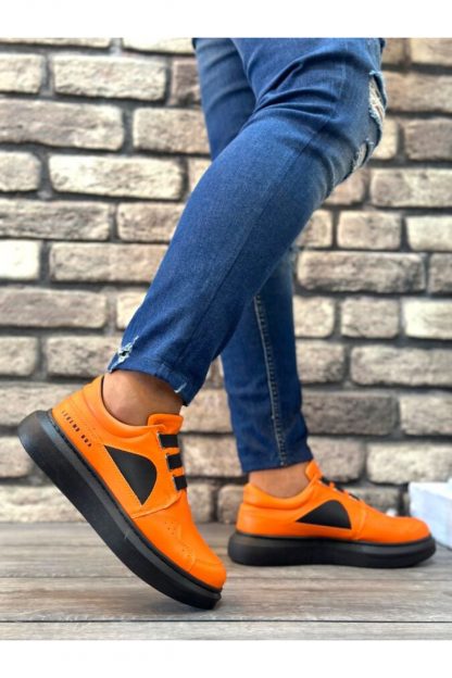 کفش کتانی مردانه نارنجی پاناما کلاب T143209
