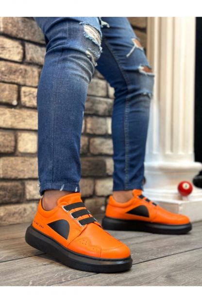 کفش کتانی مردانه نارنجی پاناما کلاب T143209