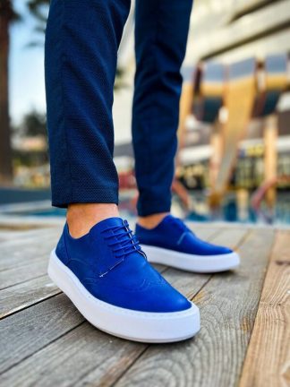 کفش کتانی مردانه آبی پاناما کلاب T145556