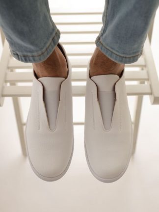 کفش کتانی مردانه سفید پاناما کلاب T145453