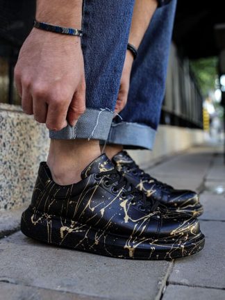 کفش کتانی مردانه طلایی پاناما کلاب T145343