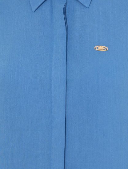 پیراهن و لباس مجلسی زنانه بدون آستین یقه برگردانه معمولی آبی یو اس پولو