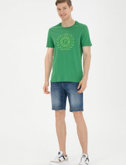تی شرت مردانه معمولی سبز یو اس پولو