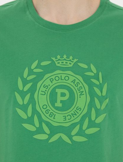 تی شرت مردانه معمولی سبز یو اس پولو