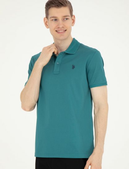 تی شرت مردانه معمولی سبز تیره یو اس پولو