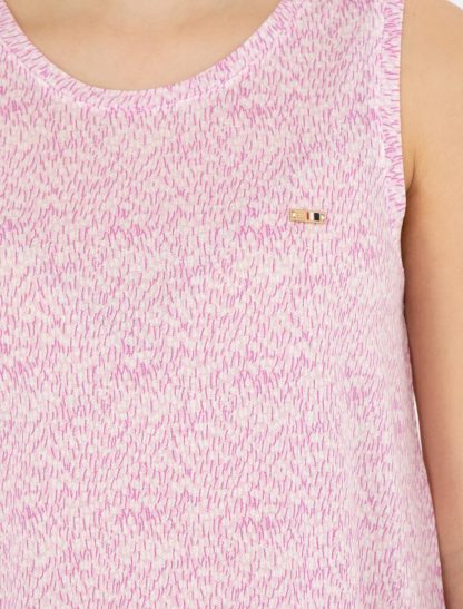 تی شرت زنانه یقه گرد A-form بنفش یو اس پولو