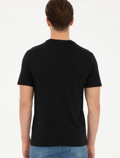 تی شرت مردانه معمولی سیاه یو اس پولو