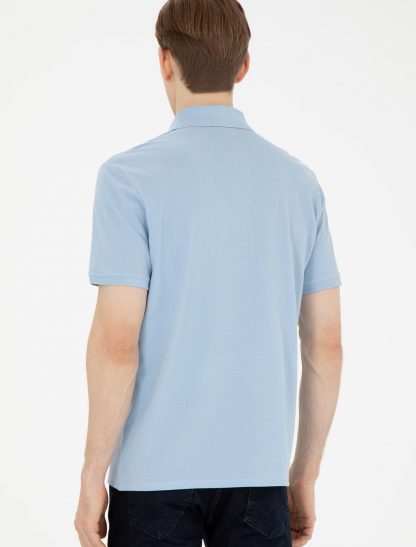 تی شرت مردانه معمولی آبی روشن یو اس پولو