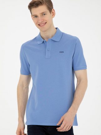 تی شرت مردانه معمولی آبی تیره یو اس پولو