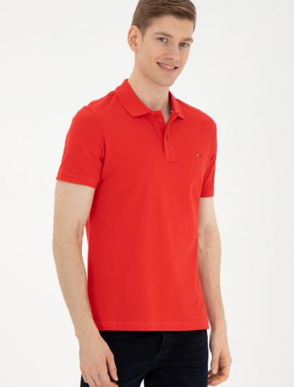 تی شرت مردانه اسلیم فیت قرمز یو اس پولو