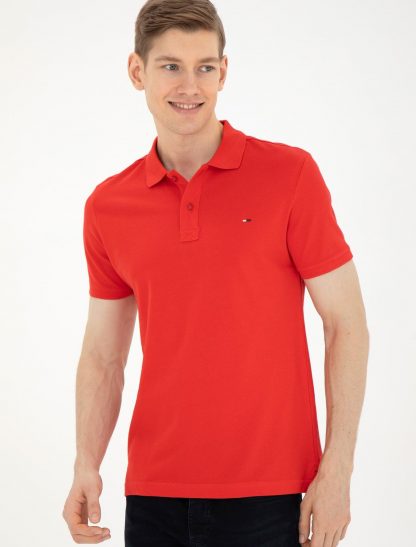 تی شرت مردانه اسلیم فیت قرمز یو اس پولو