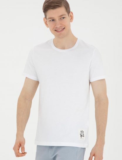 تی شرت مردانه معمولی سفید یو اس پولو